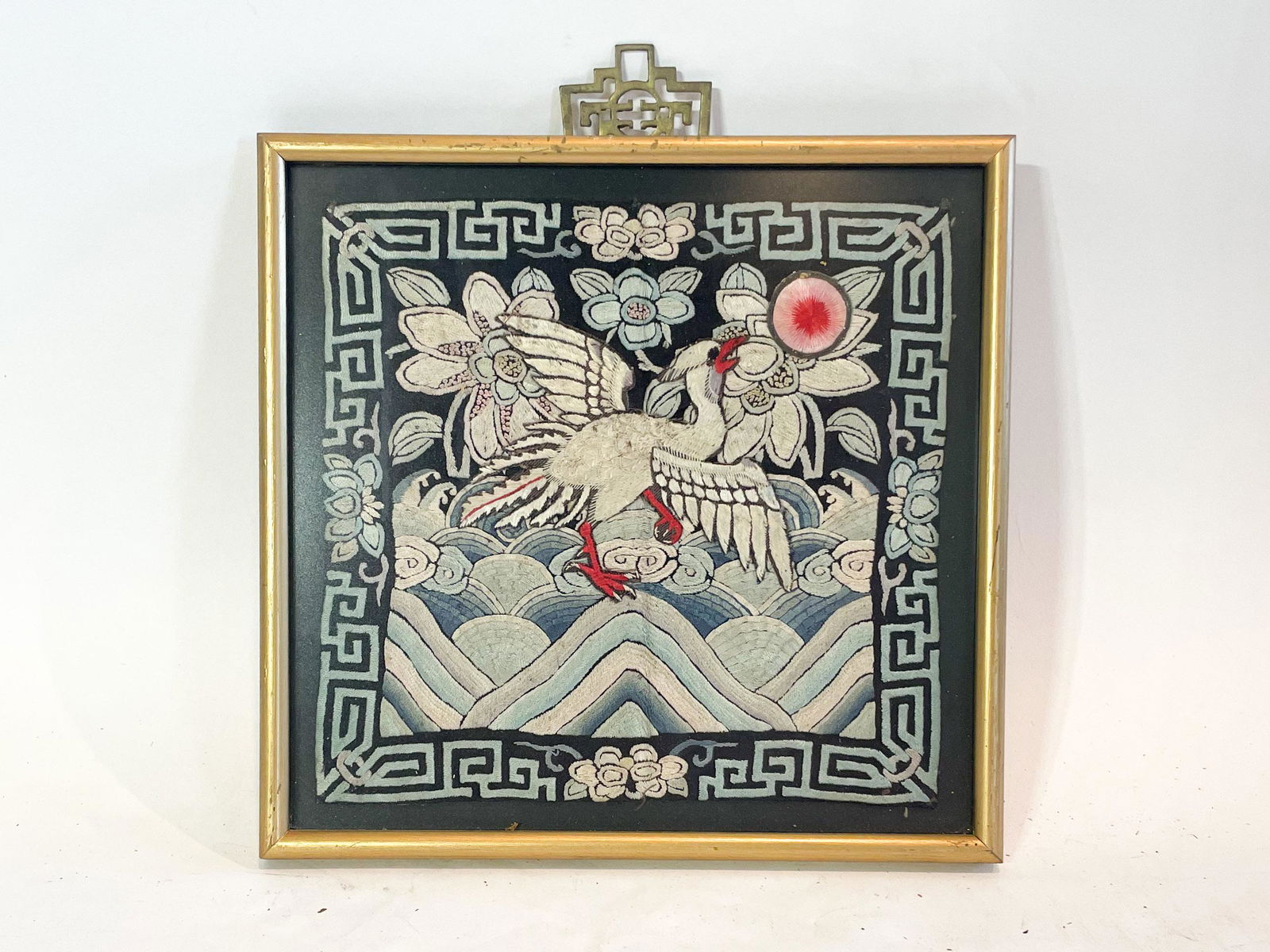 A 19th Century Chinese Embroidery Rank Badge (1 of 2)