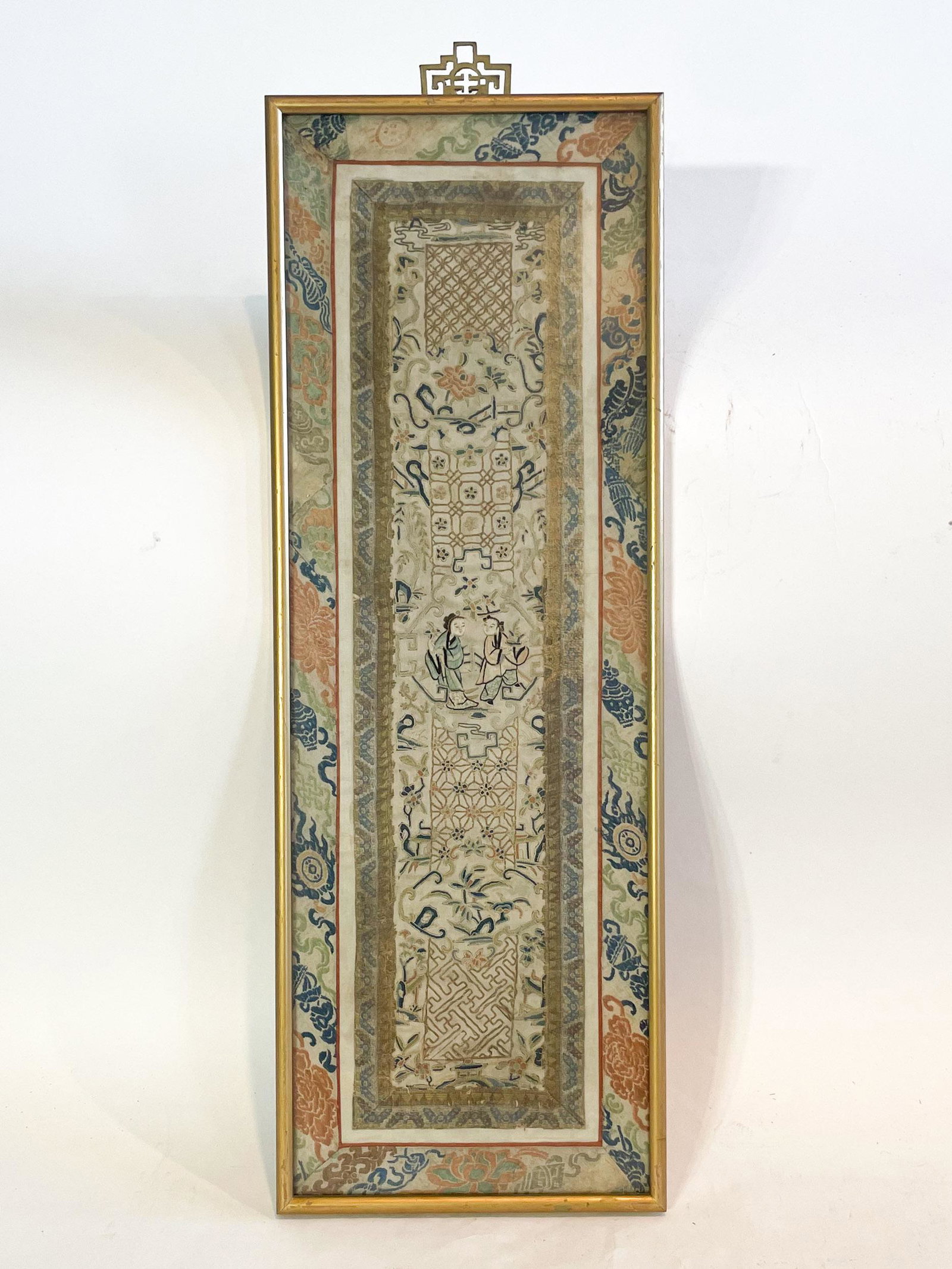 A Chinese Embroidery of a Garden Scene: A Chinese Embroidery of a Garden Scene. From the Annette Martin Collection. Exhibited at the Chinese Culture Foundation of San Francisco February 8th - March 8th 1975. Exhibit documentation available 