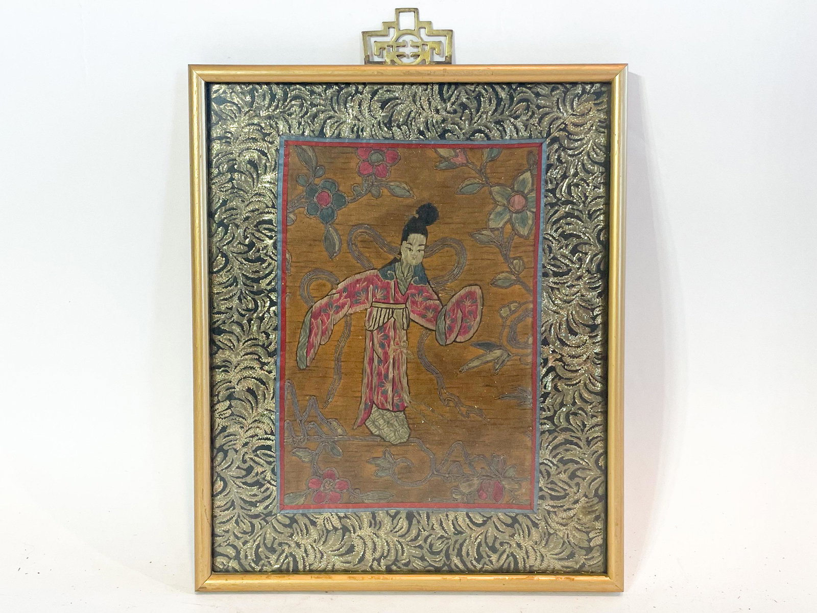 A Chinese Embroidery of a Lady: A Chinese Embroidery of a Lady. From the Annette Martin Collection. Exhibited at the Chinese Culture Foundation of San Francisco February 8th - March 8th 1975. Exhibit documentation available upon req