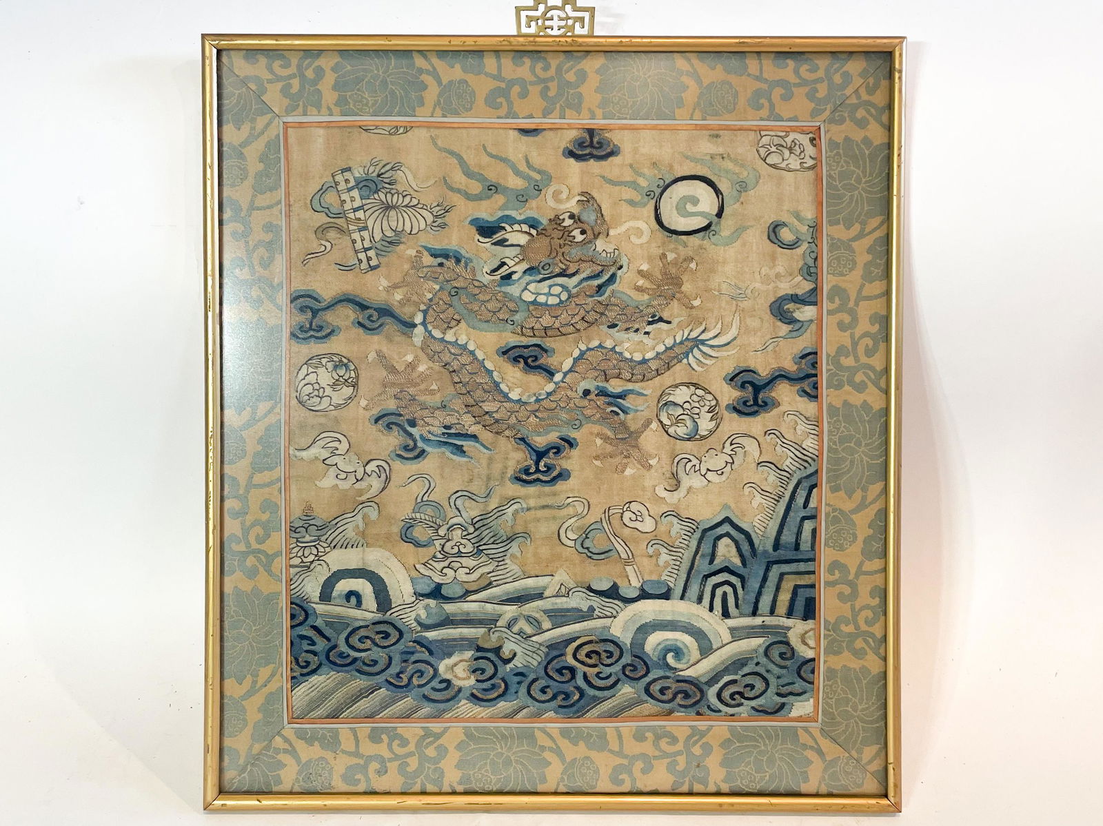 A Chinese Textile Embroidery of a Dragon (1 of 2)