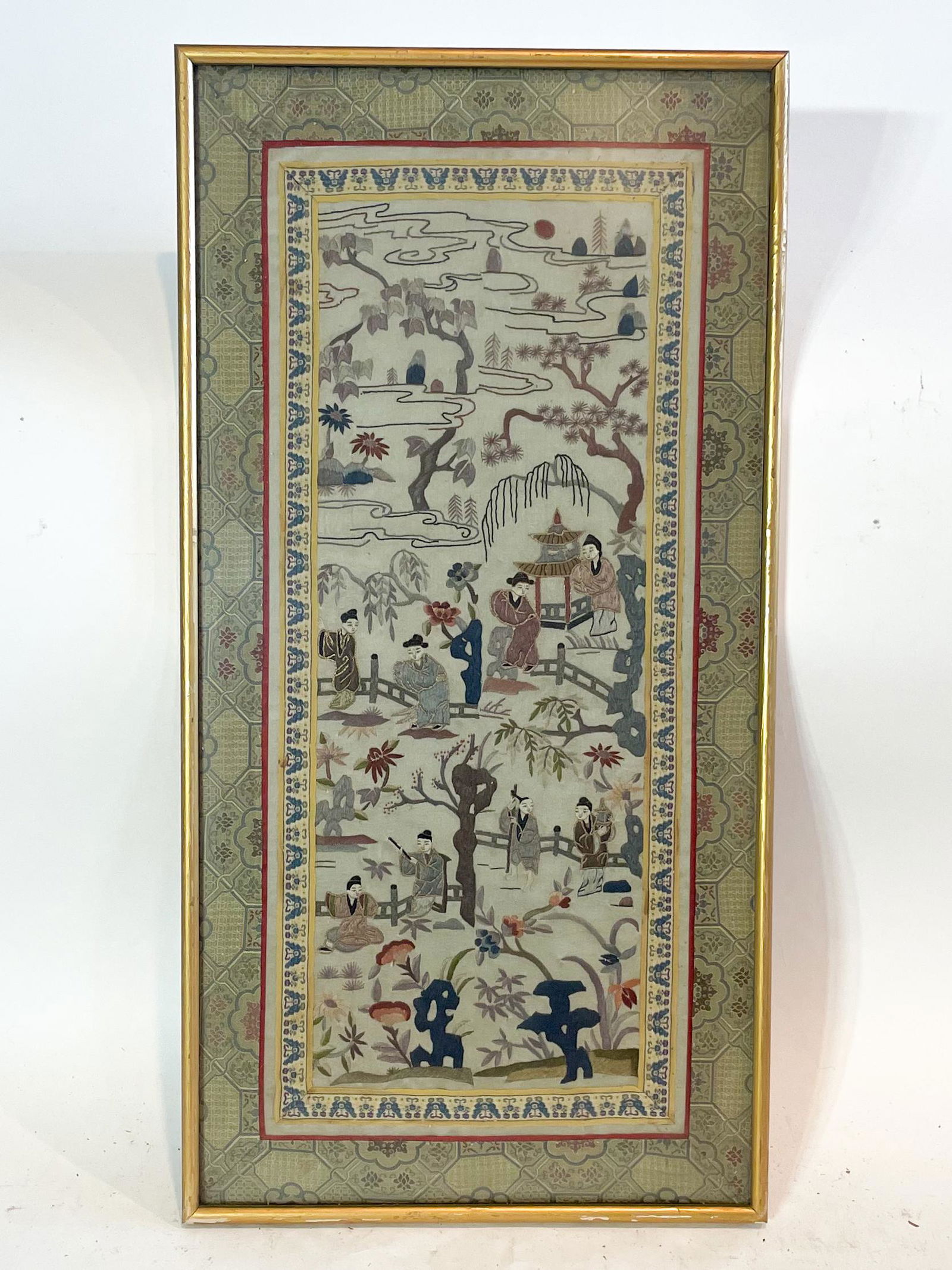 A 19th Century Embroidery of Garden Scenes (1 of 2)
