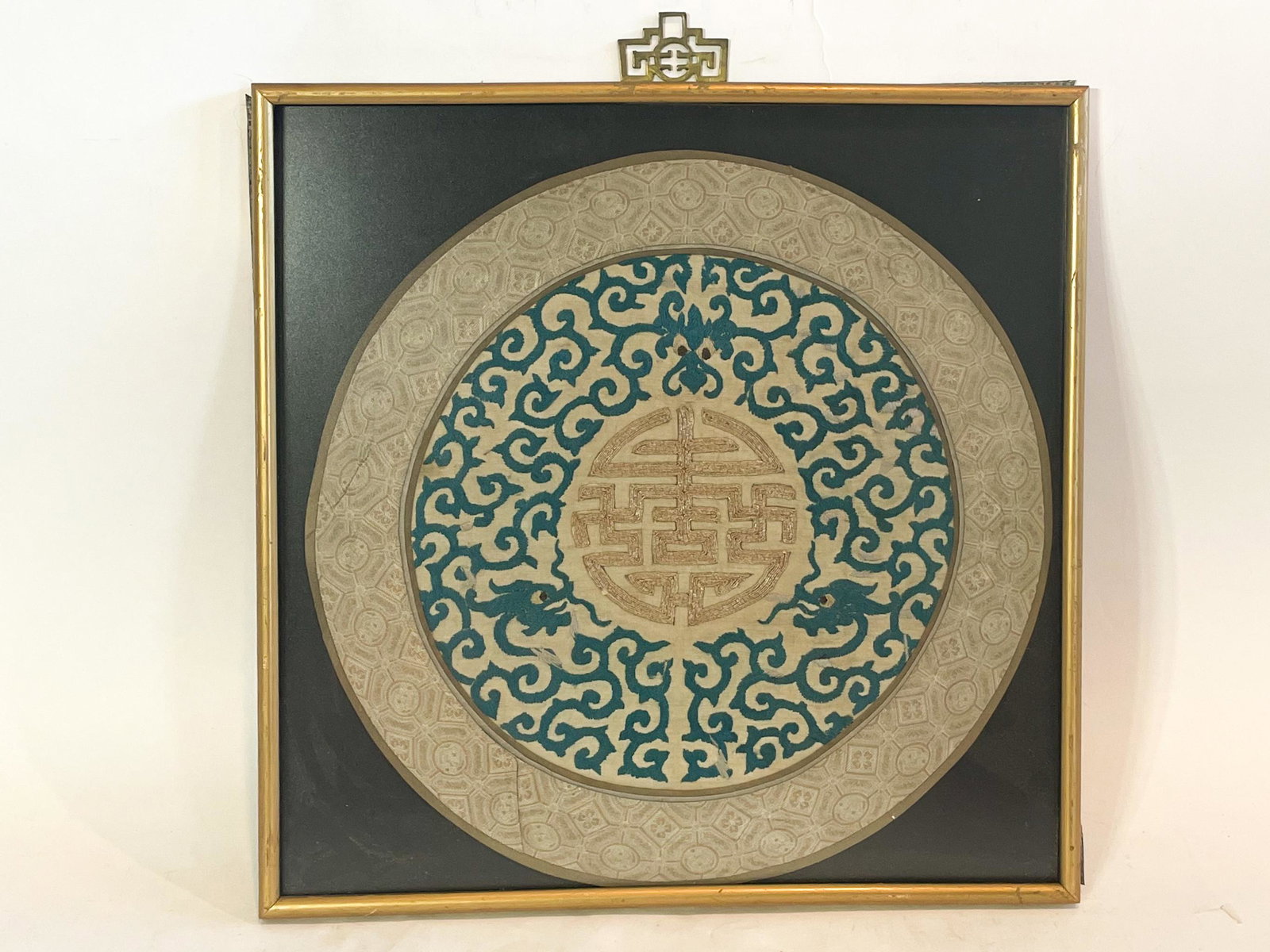 A 19th Century Circular Chinese Embroidery: A 19th Century Circular Chinese Embroidery. From the Annette Martin Collection. Exhibited at the Chinese Culture Foundation of San Francisco February 8th - March 8th 1975. Exhibit documentation availa