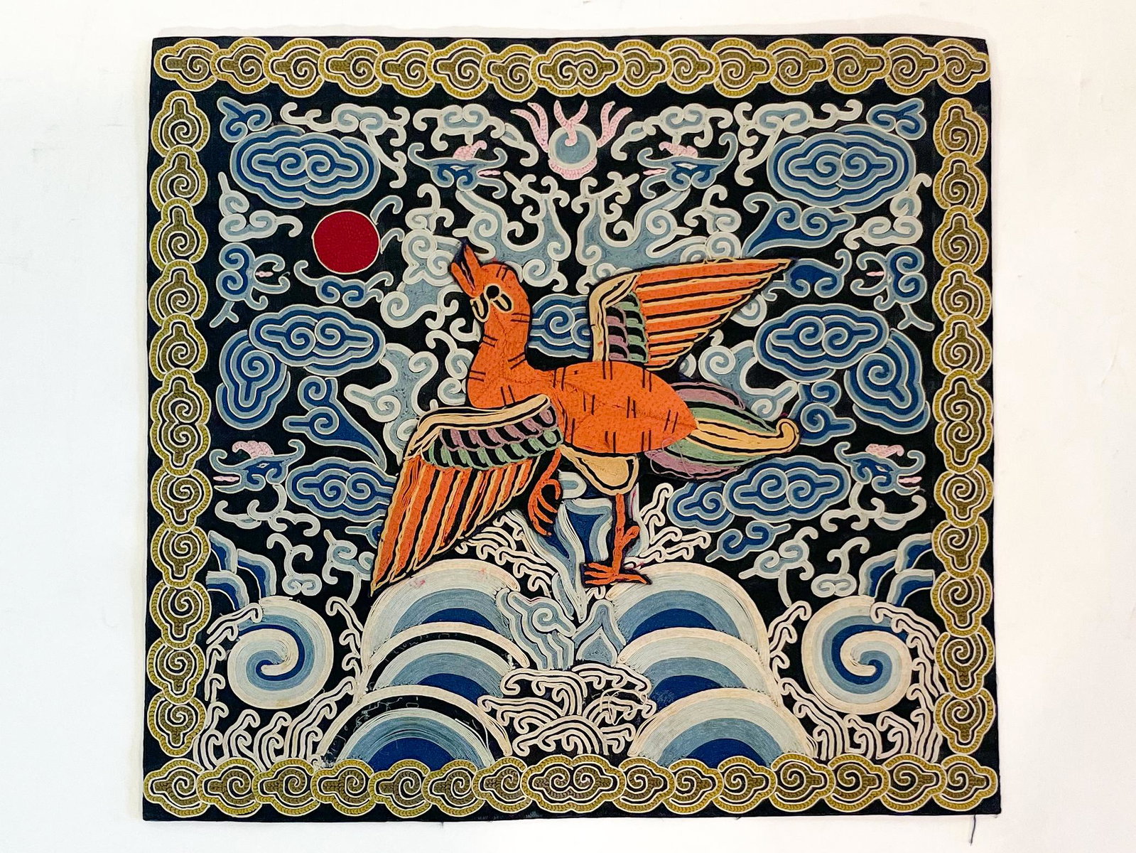 A Chinese Rank Badge: A Chinese Rank Badge. From the Annette Martin Collection. Exhibited at the Chinese Culture Foundation of San Francisco February 8th - March 8th 1975. Exhibit documentation available upon request.