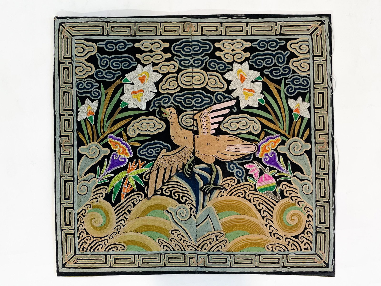 A Chinese Rank Badge: A Chinese Rank Badge. From the Annette Martin Collection. Exhibited at the Chinese Culture Foundation of San Francisco February 8th - March 8th 1975. Exhibit documentation available upon request.