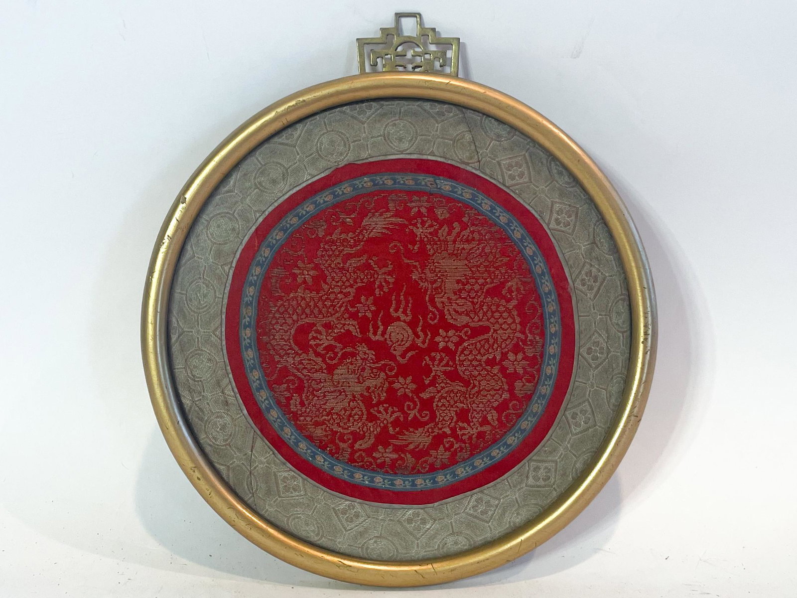A Qing Dynasty Dragon Textile: A Qing Dynasty Dragon Textile From the Annette Martin Collection. Exhibited at the Chinese Culture Foundation of San Francisco February 8th - March 8th 1975. Exhibit documentation available upon reque
