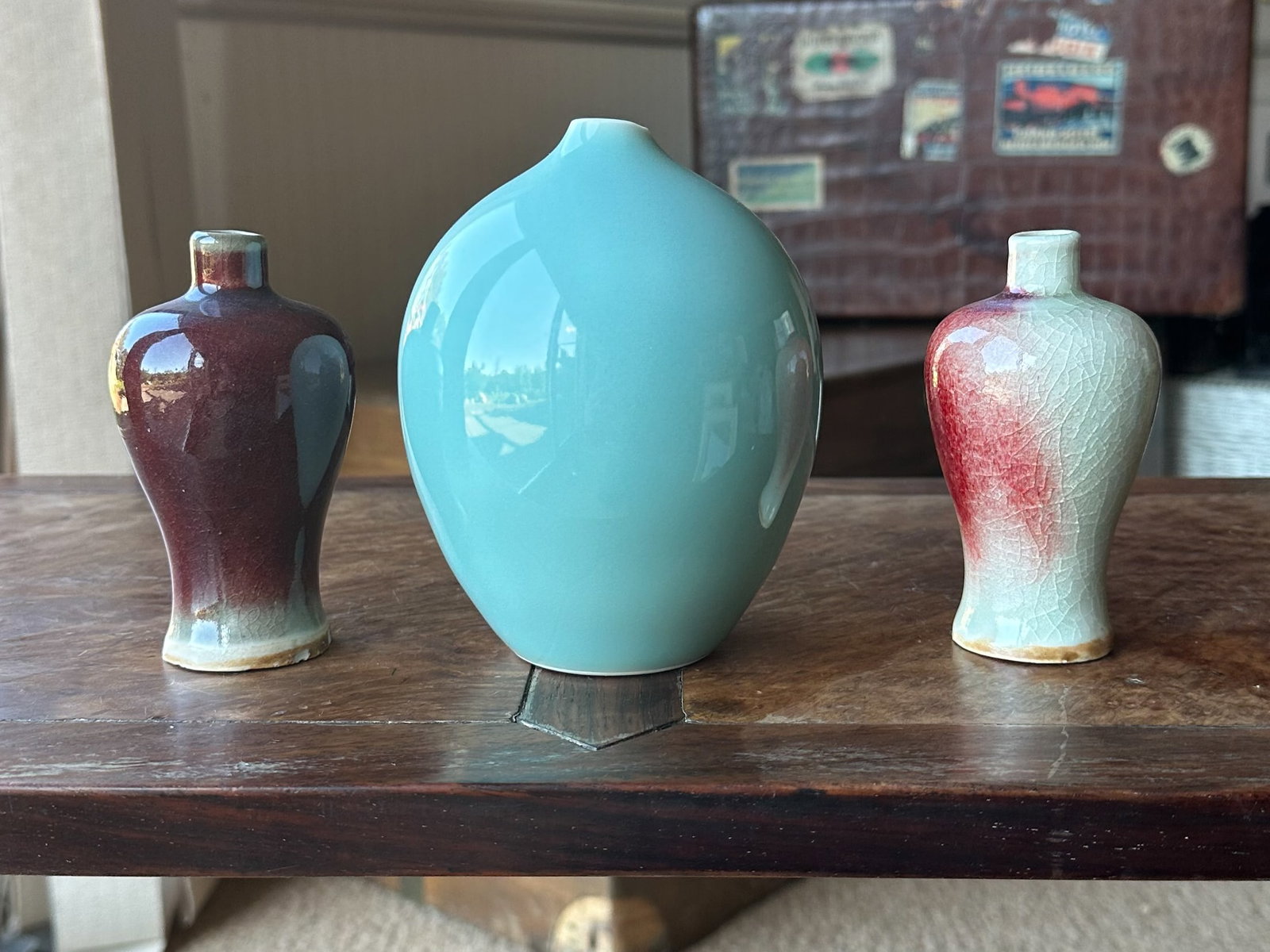 A lot of Three Chinese Porcelain Vases: A lot of Three Chinese Porcelain Vases. From an estate in Pacific Grove, CA.