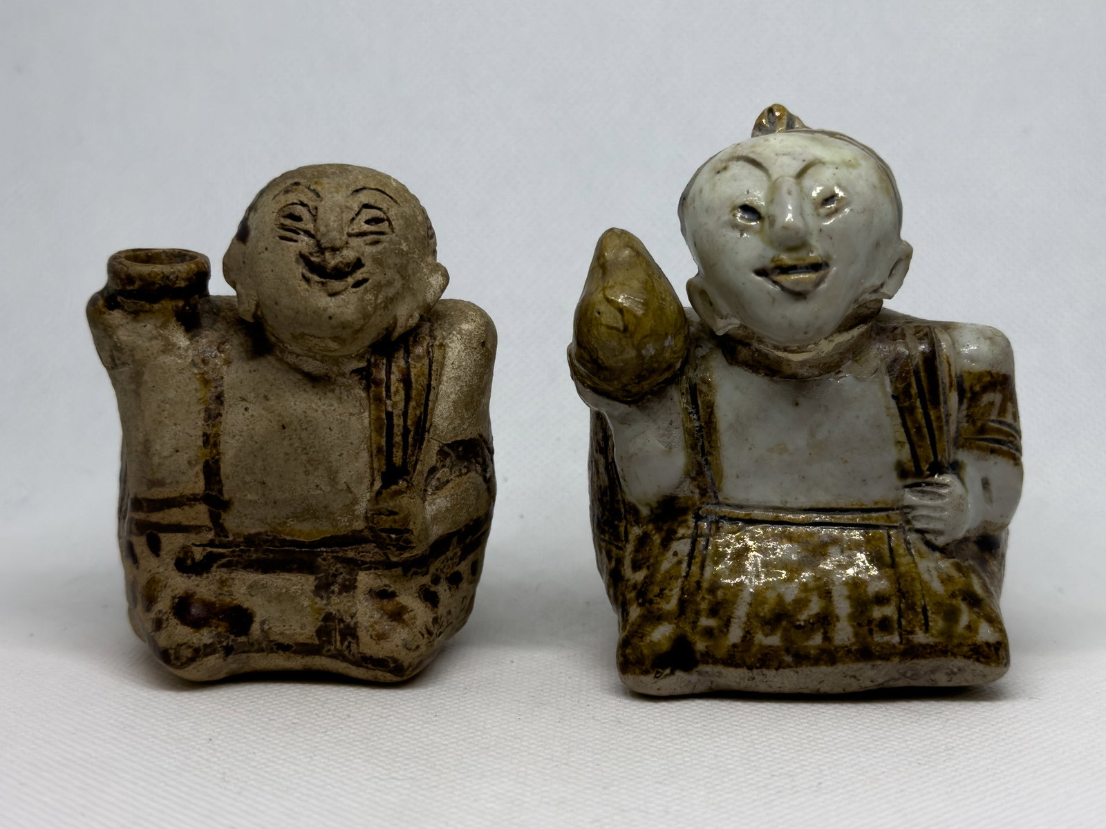Two Antique Asian Pottery Figures (1 of 5)