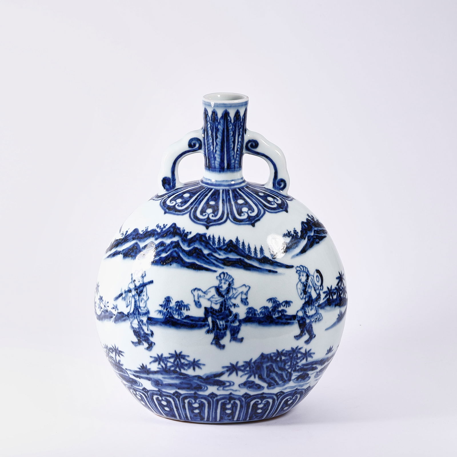 Ming Dynasty blue and white figure story flat bottle (1 of 8)