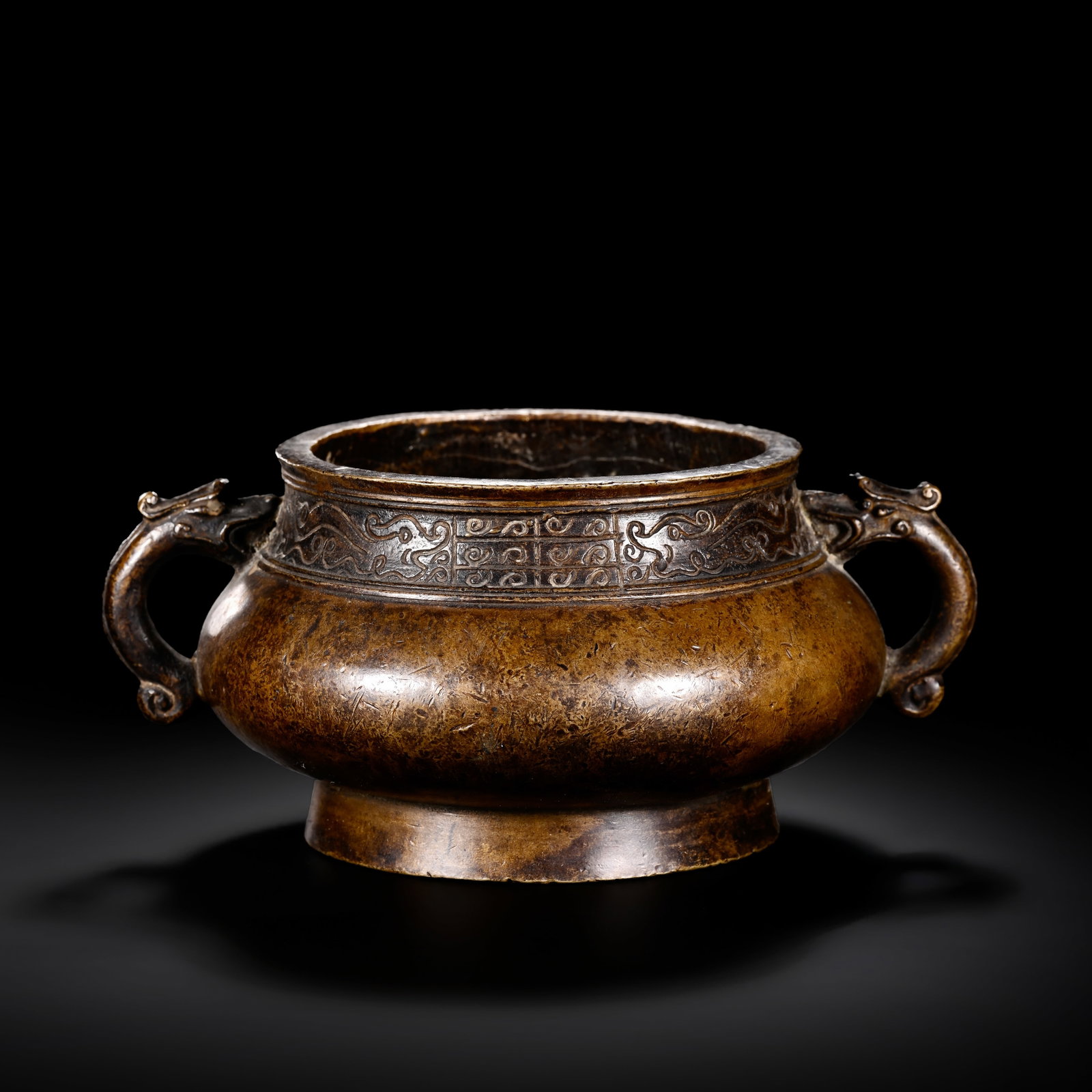 Xuande Period Double-Handled Bronze Censer (1 of 9)