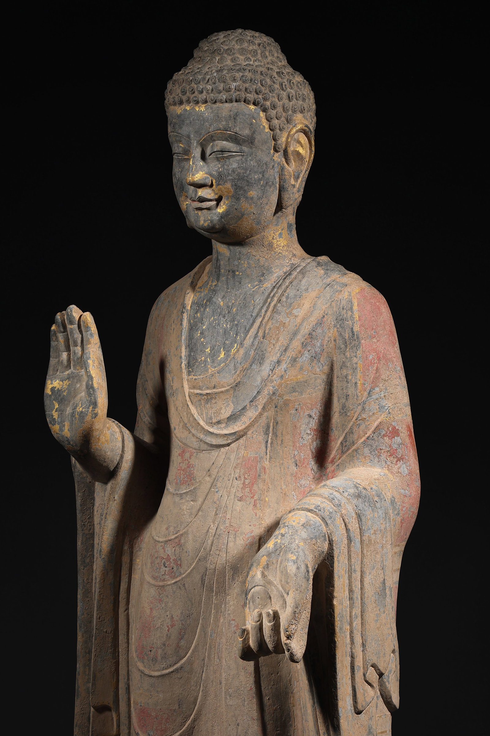Pre?Ming Dynasty Bluestone Buddha Statue - 11