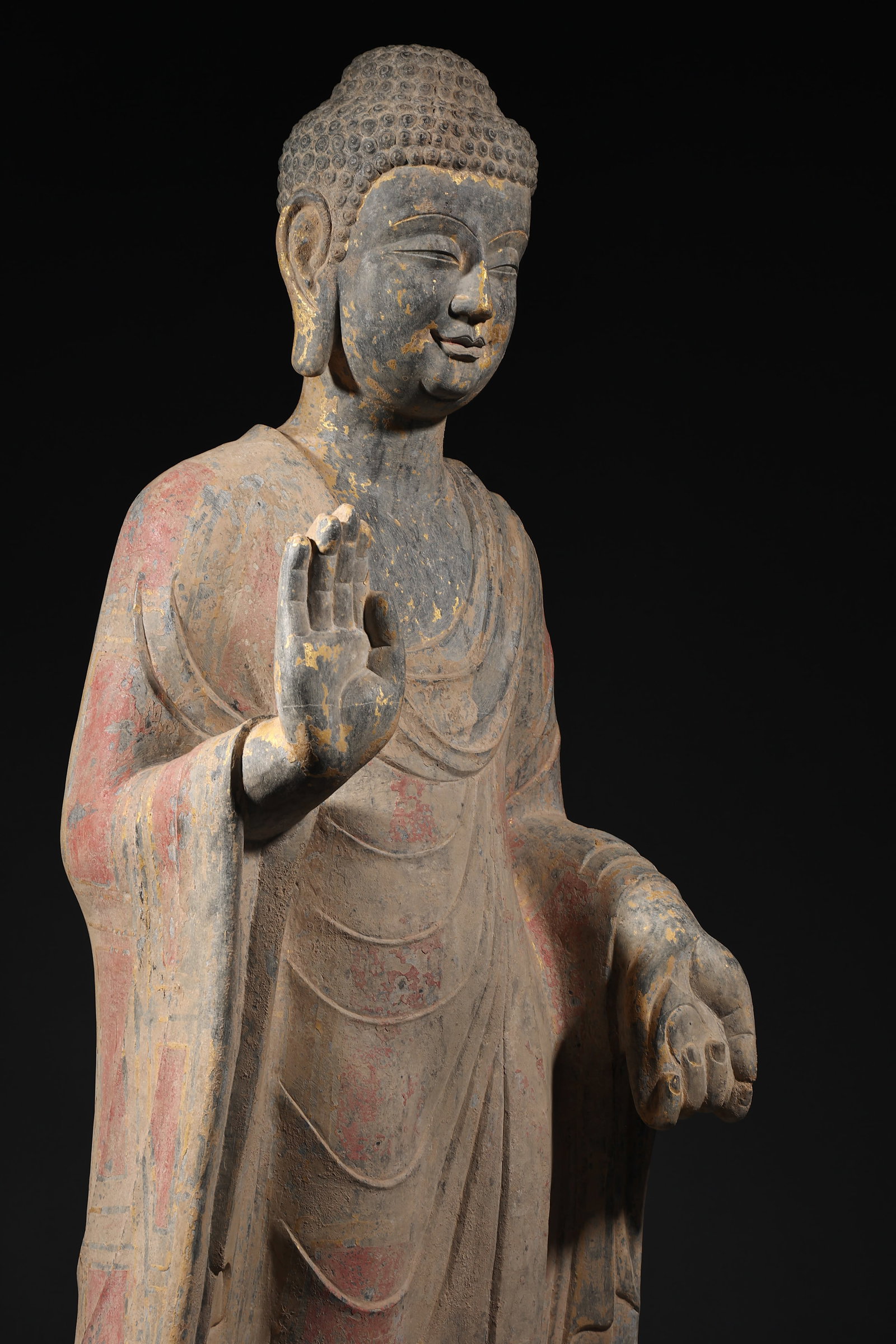 Pre?Ming Dynasty Bluestone Buddha Statue - 3