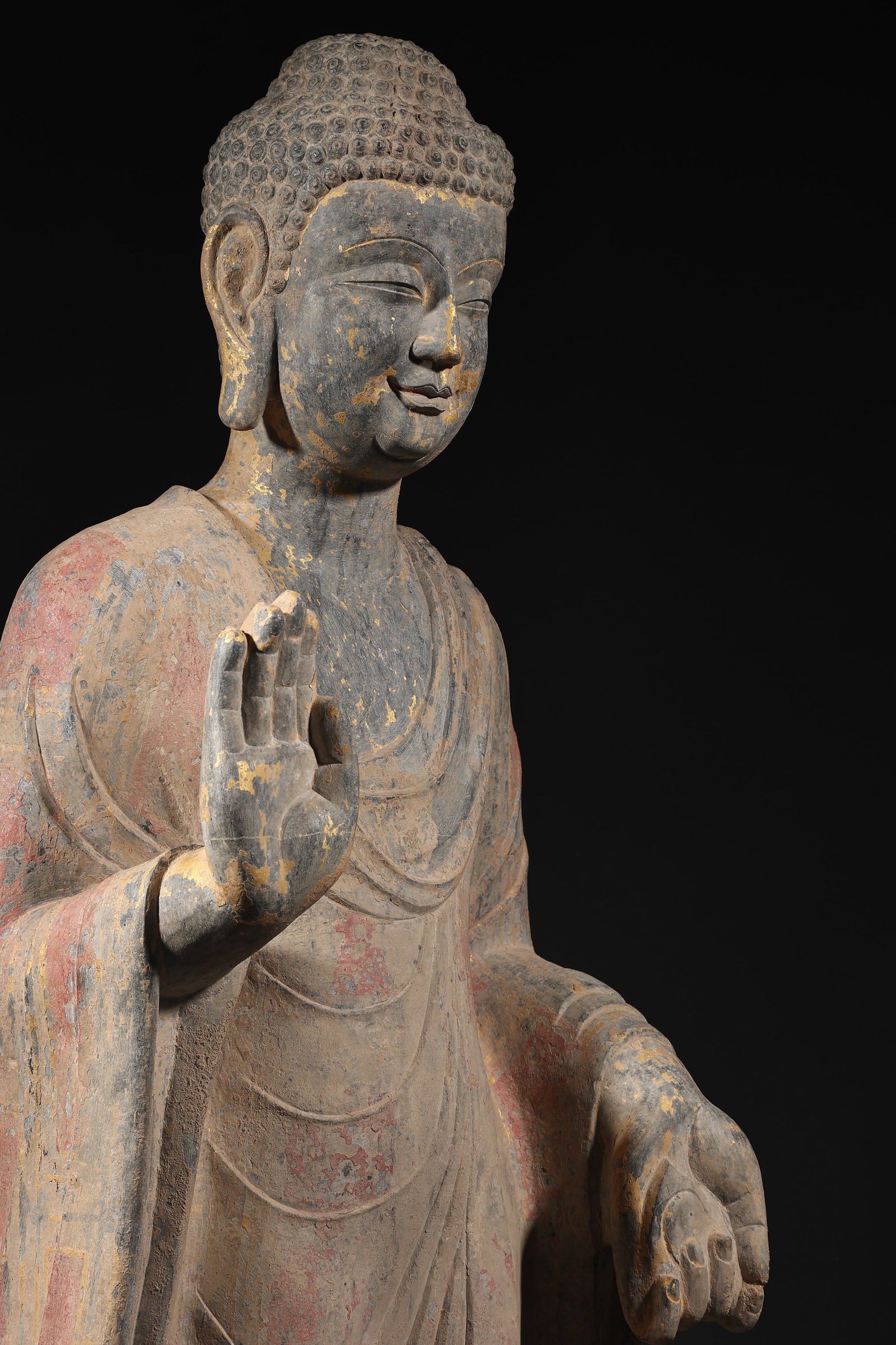 Pre?Ming Dynasty Bluestone Buddha Statue - 4