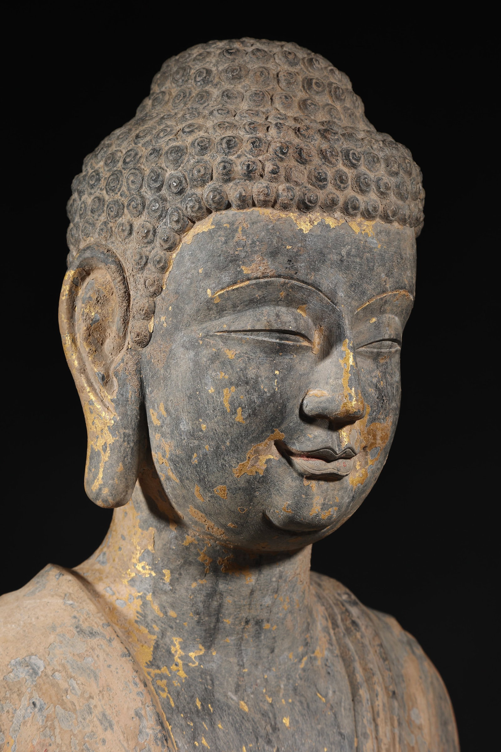 Pre?Ming Dynasty Bluestone Buddha Statue - 5