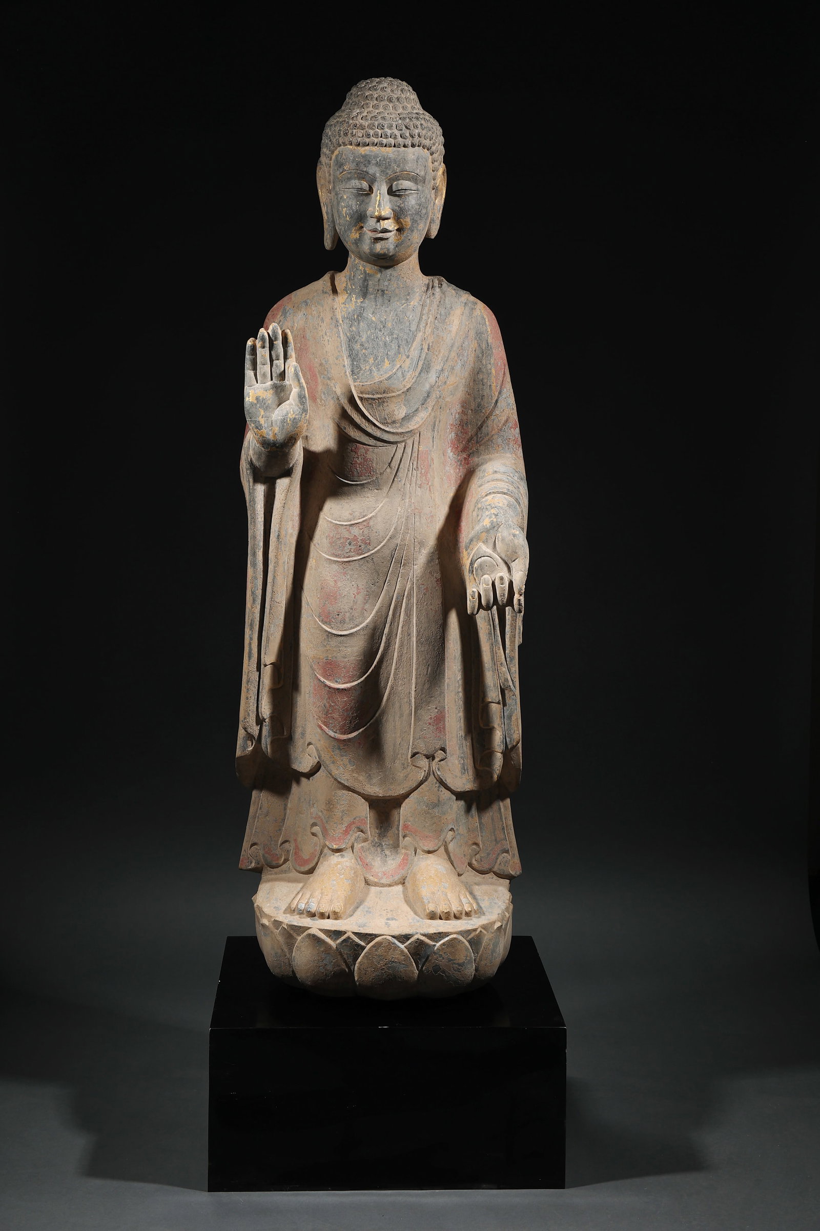 Pre?Ming Dynasty Bluestone Buddha Statue - 9