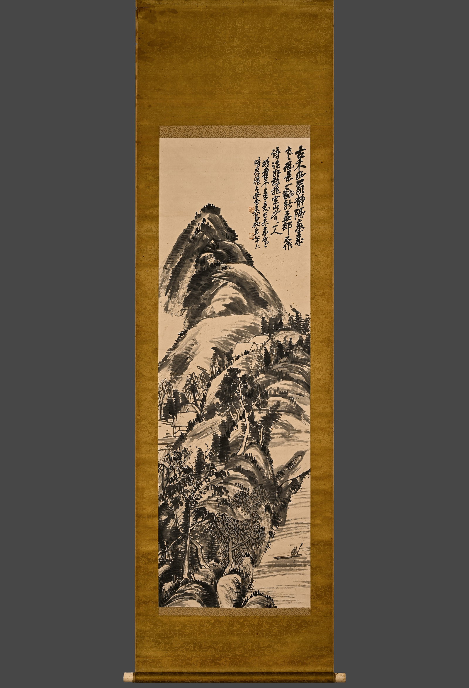 Vertical Scroll Landscape by Wu Changshuo