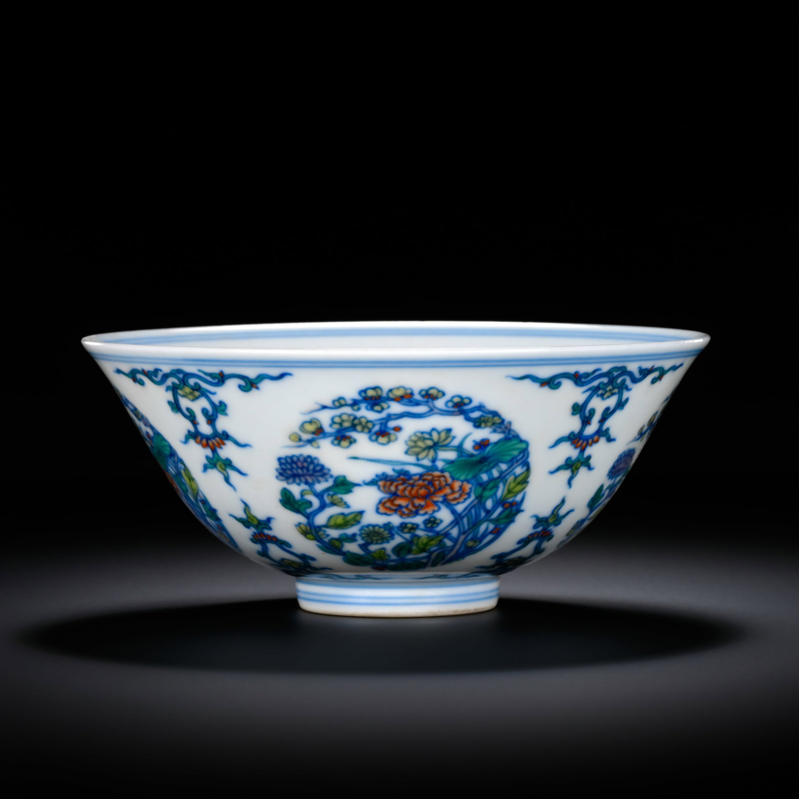 Qing Dynasty Doucai Four Seasons Floral Bowl (1 of 6)