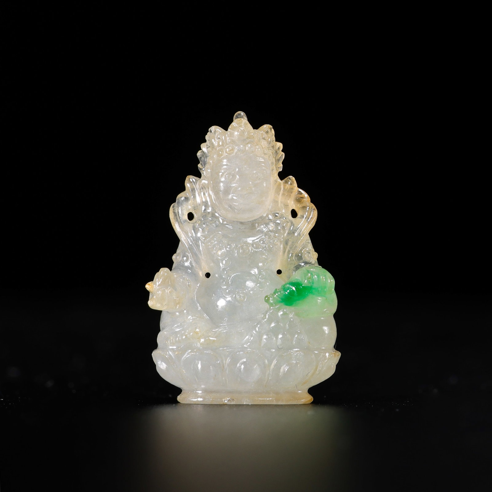 Qing Dynasty Jadeite Buddhist Statue (1 of 6)