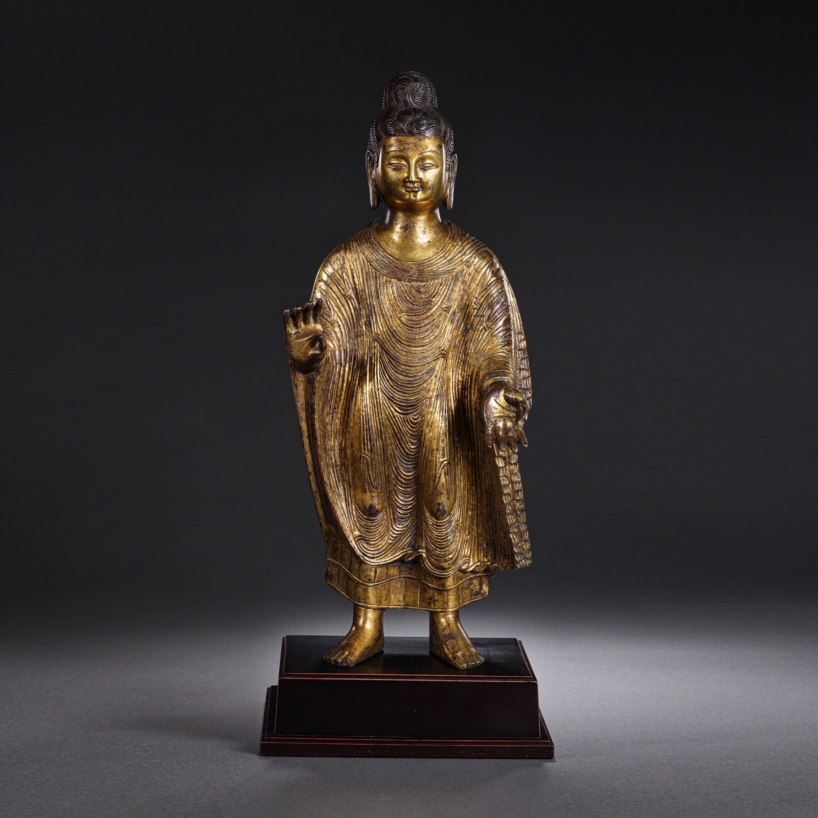 Pre-Ming Dynasty Gilt-Bronze Buddhist Statue (1 of 7)