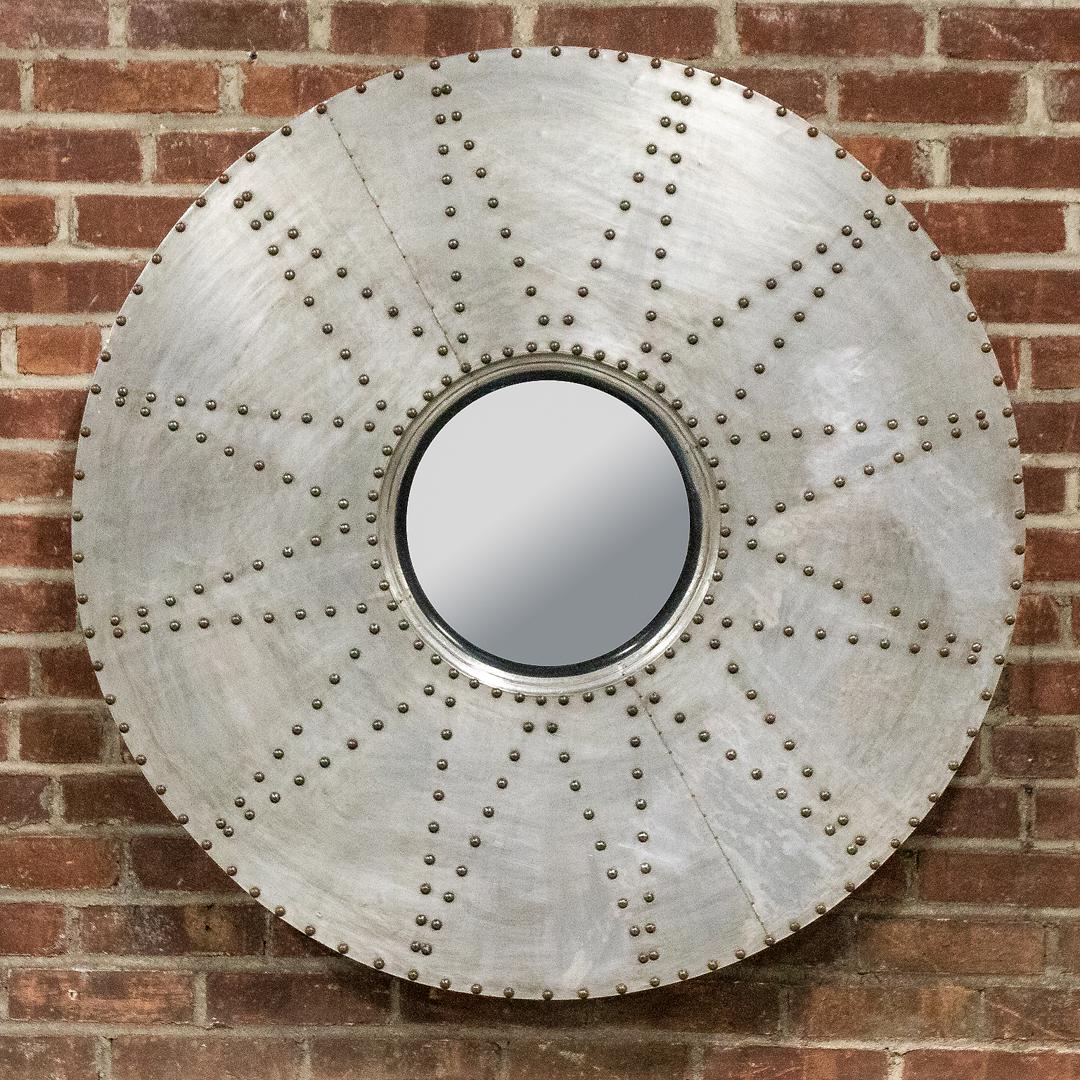 Industrial Style Round Metal Starburst Mirror (1 of 5)