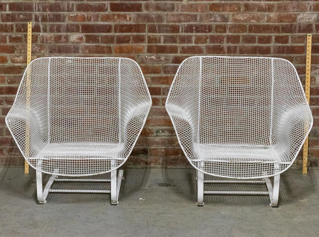 Pair of Russell Woodard Metal Arm Chairs (1 of 5)