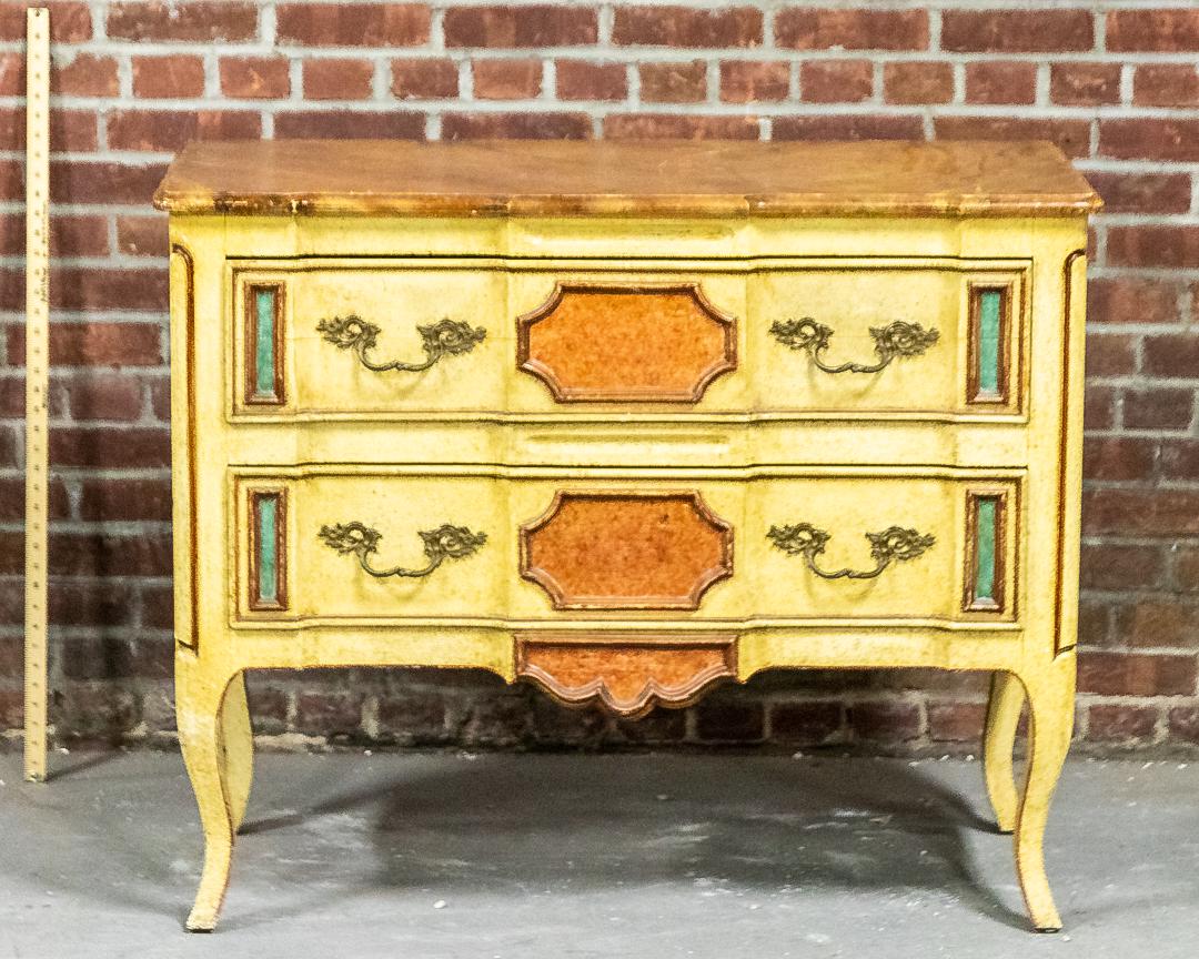 Painted Italian Chest of Drawers with Faux Marble Top (1 of 7)
