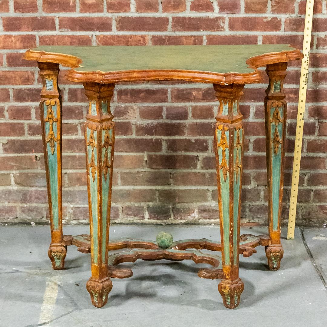 Italian Painted Console Table with Carved Bellflowers (1 of 8)