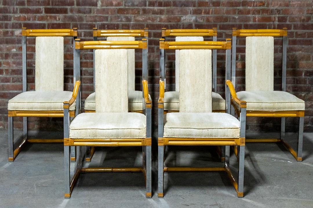 Set of Six Chairs in the Manner of Milo Baughman (1 of 9)