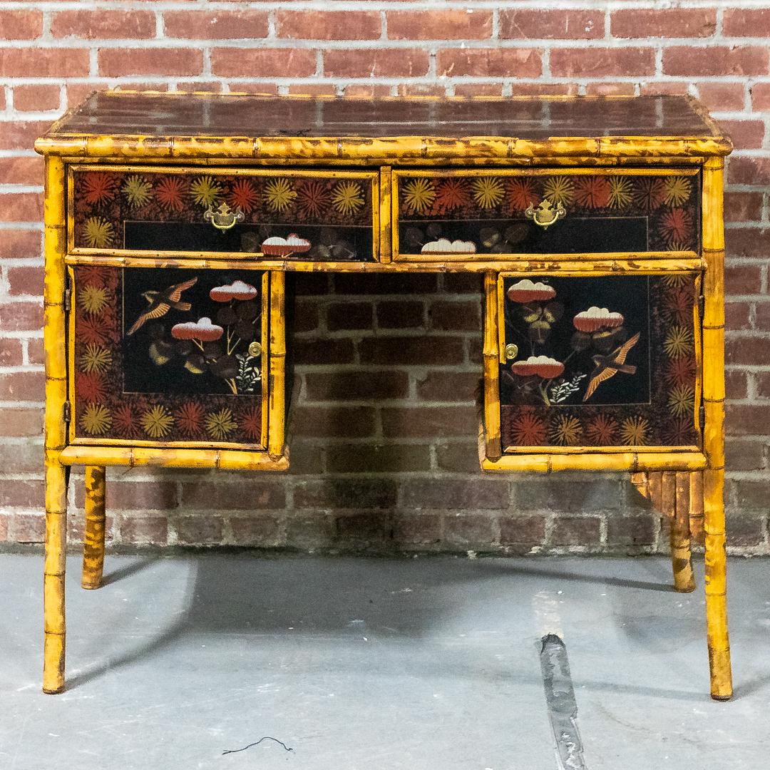 Unusual Japanese Bamboo and Lacquered Standing Desk (1 of 5)