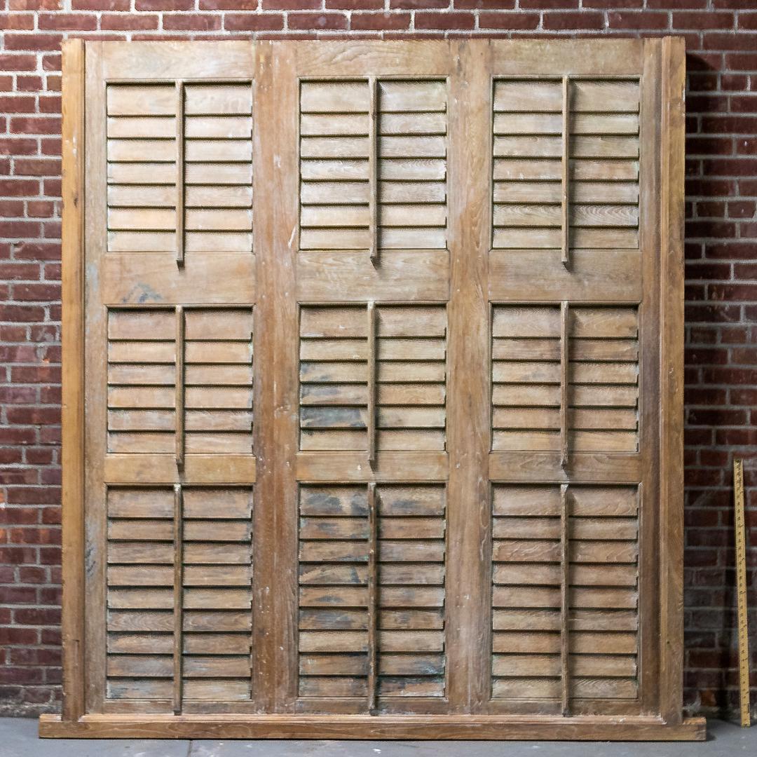 Large Oversized Tier-on-Tier Anglo-Indian Teakwood Window Shutters (1 of 11)