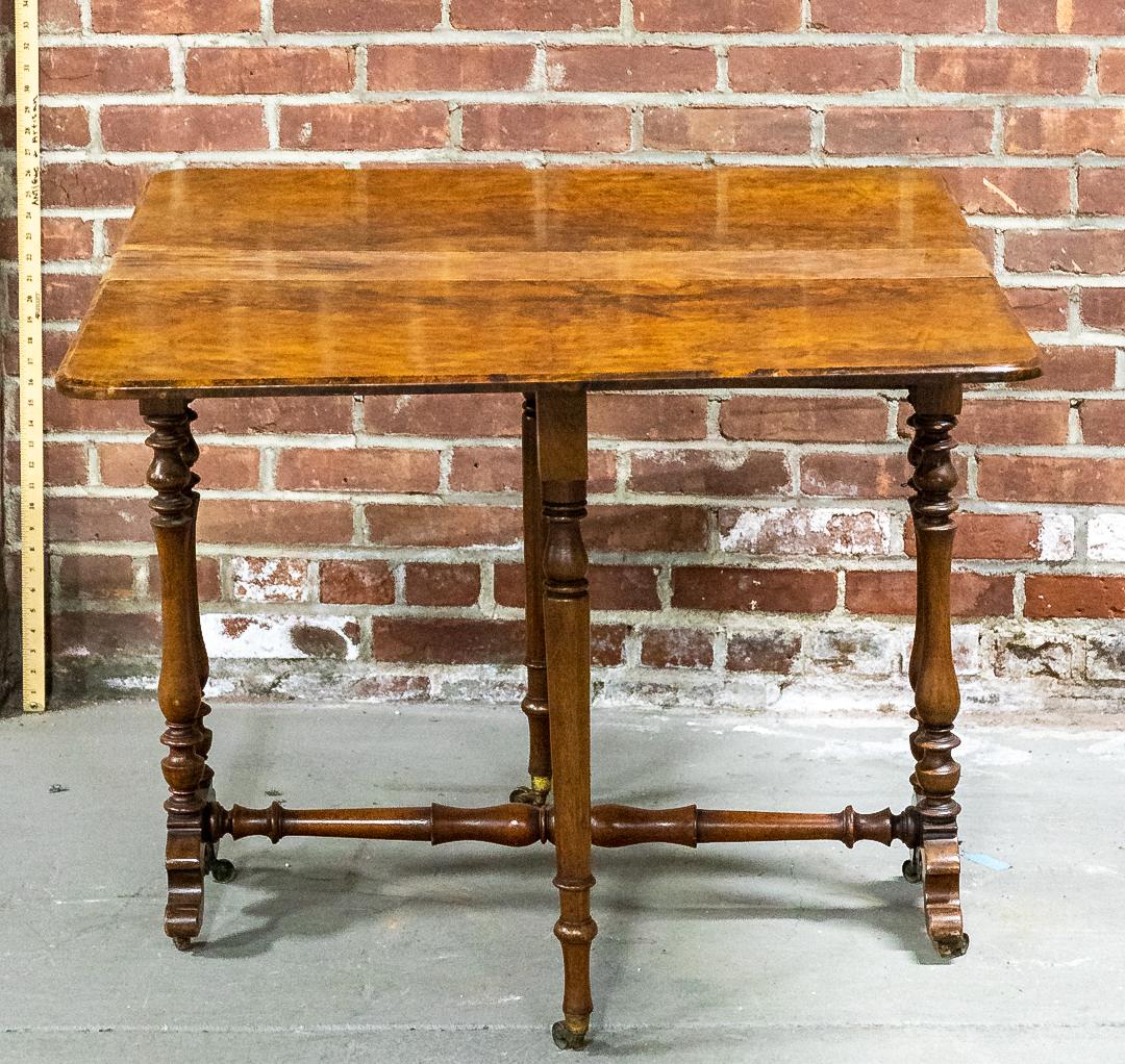 19th Century Victorian Walnut Sutherland Drop Leaf Table (1 of 6)