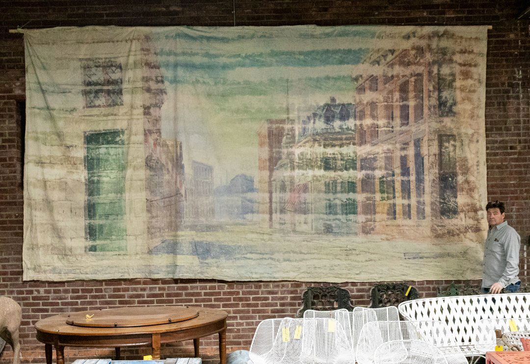 1940s Large Oil on Painters Cloth (1 of 13)