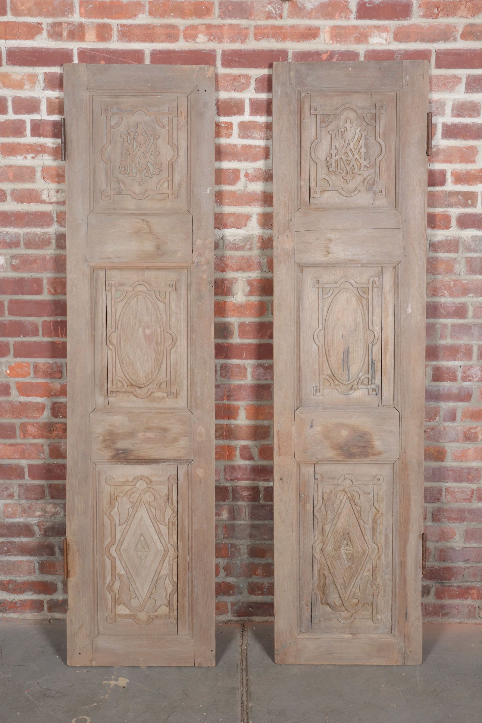 Pair of Carved Decorative Rustic Door Panels (1 of 11)