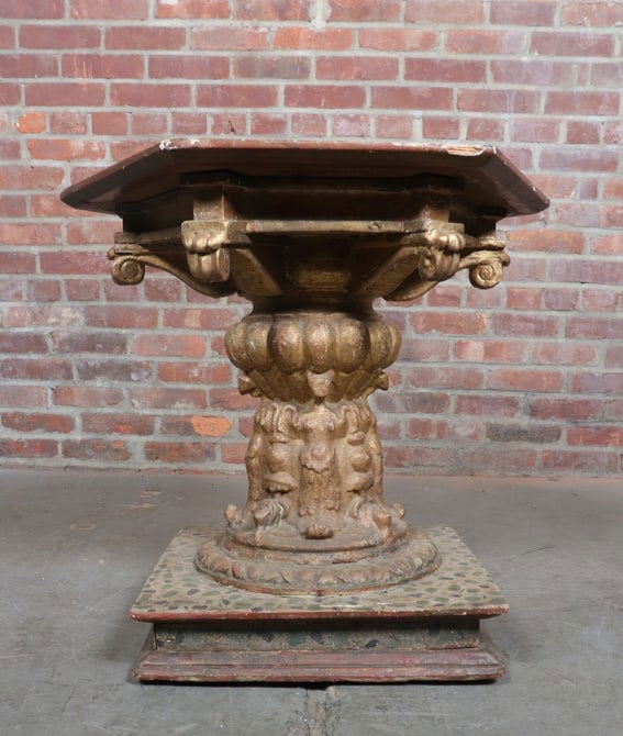 19th Century Continental Painted and Gilt Side Table (1 of 10)
