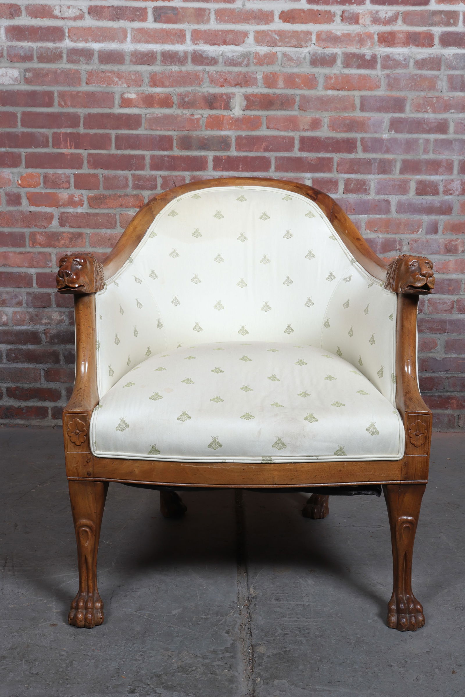 19th Century Forward Crawling Lion's Head Club Chair (1 of 11)