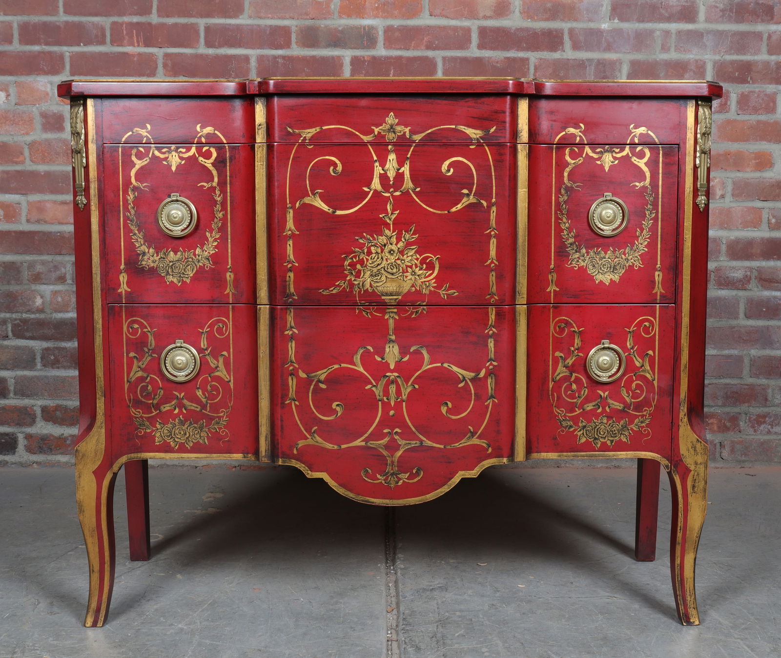 Contemporary John Widdicomb Painted Chest of Drawers with Brass Accents (1 of 12)