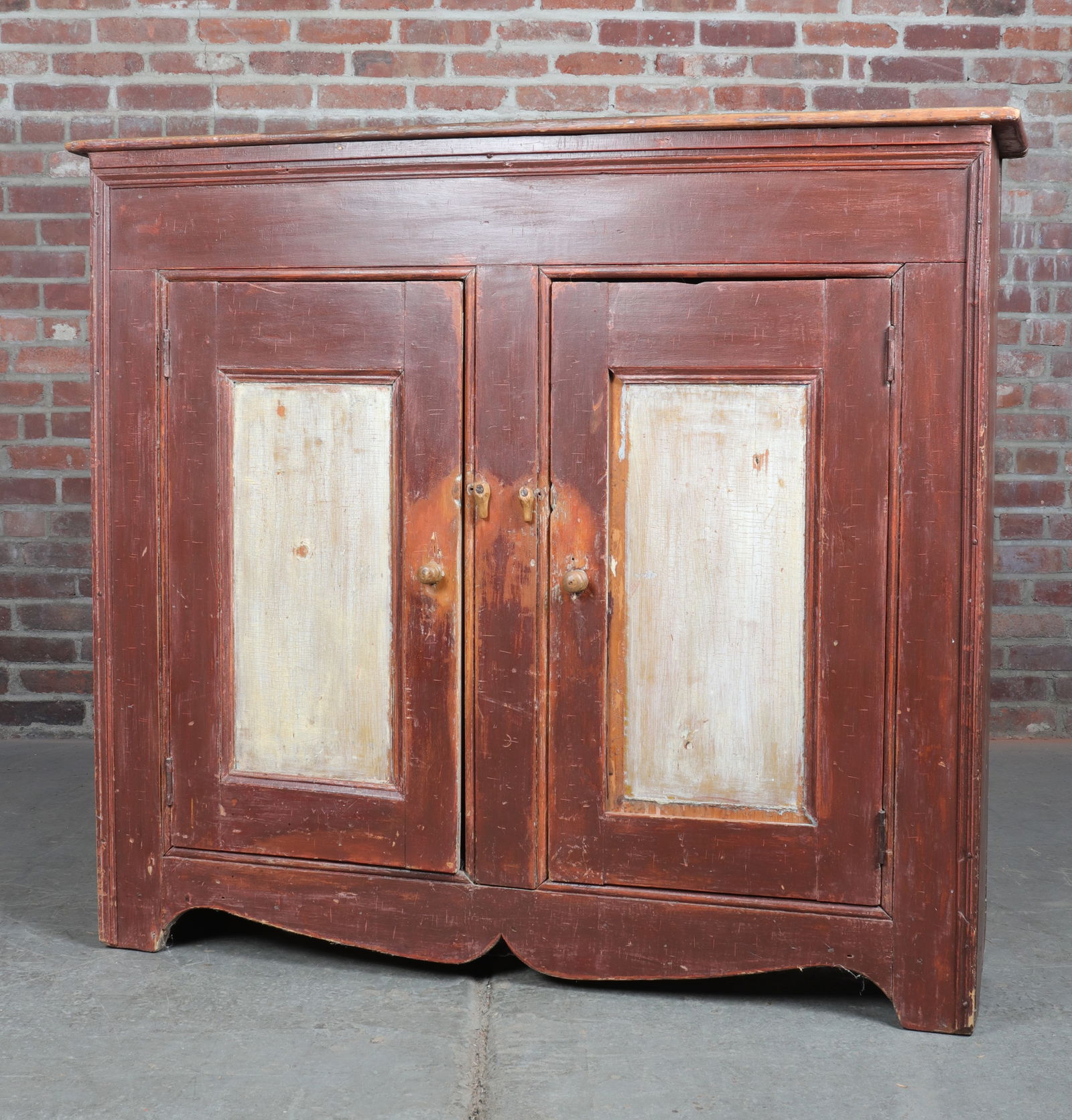 Rustic Painted Two Door Farmhouse Cabinet (1 of 11)