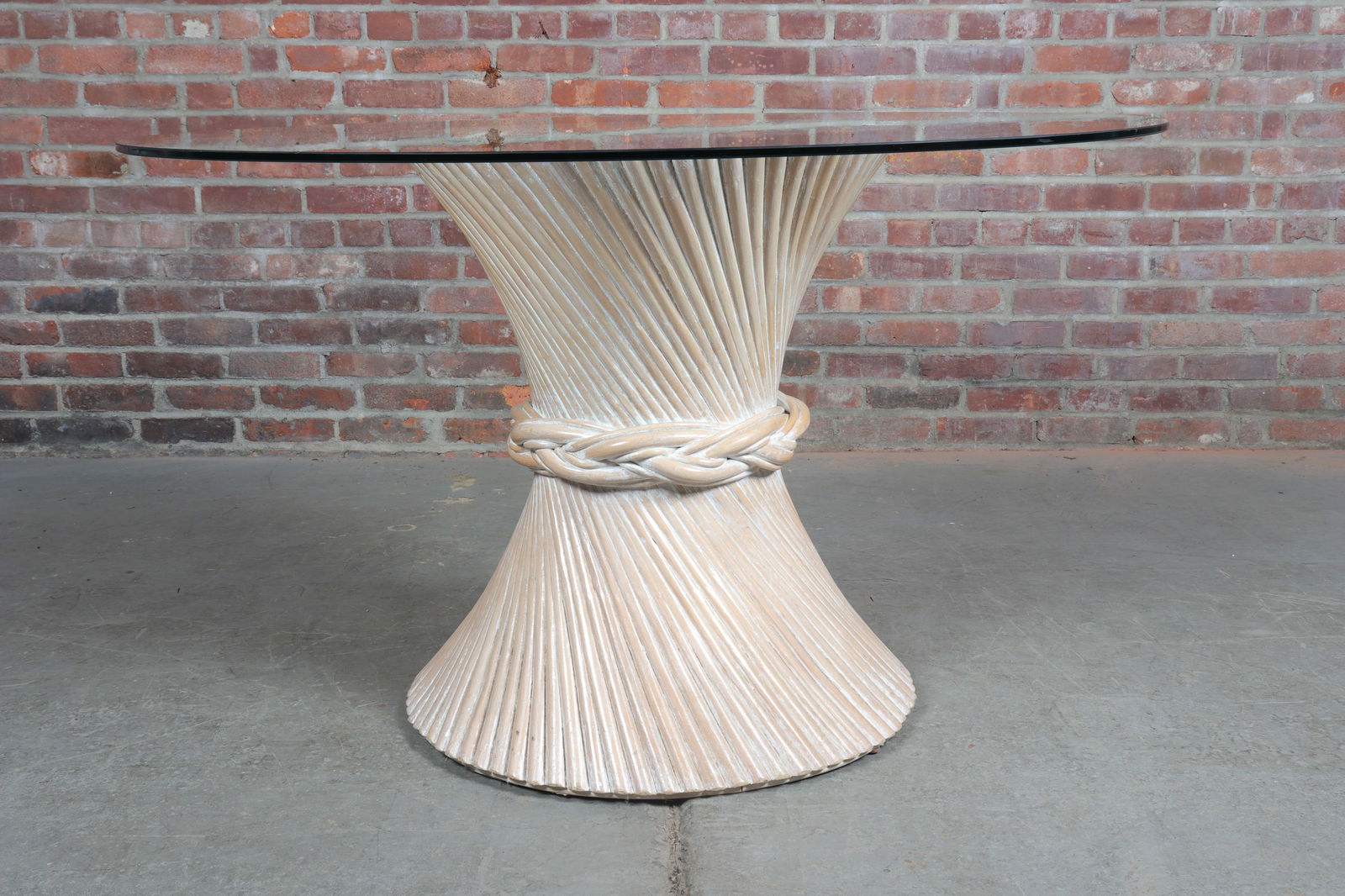 John McGuire Sheaf of Wheat Glass Top Table (1 of 7)