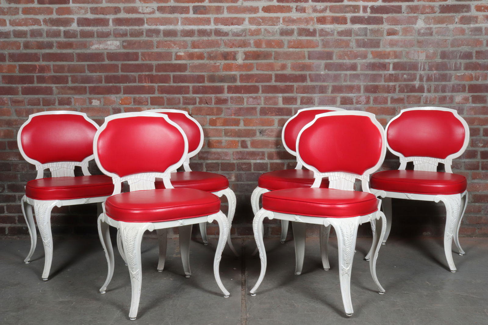Set of Six Hollywood Regency Cast Aluminum Chairs by Veneman (1 of 13)