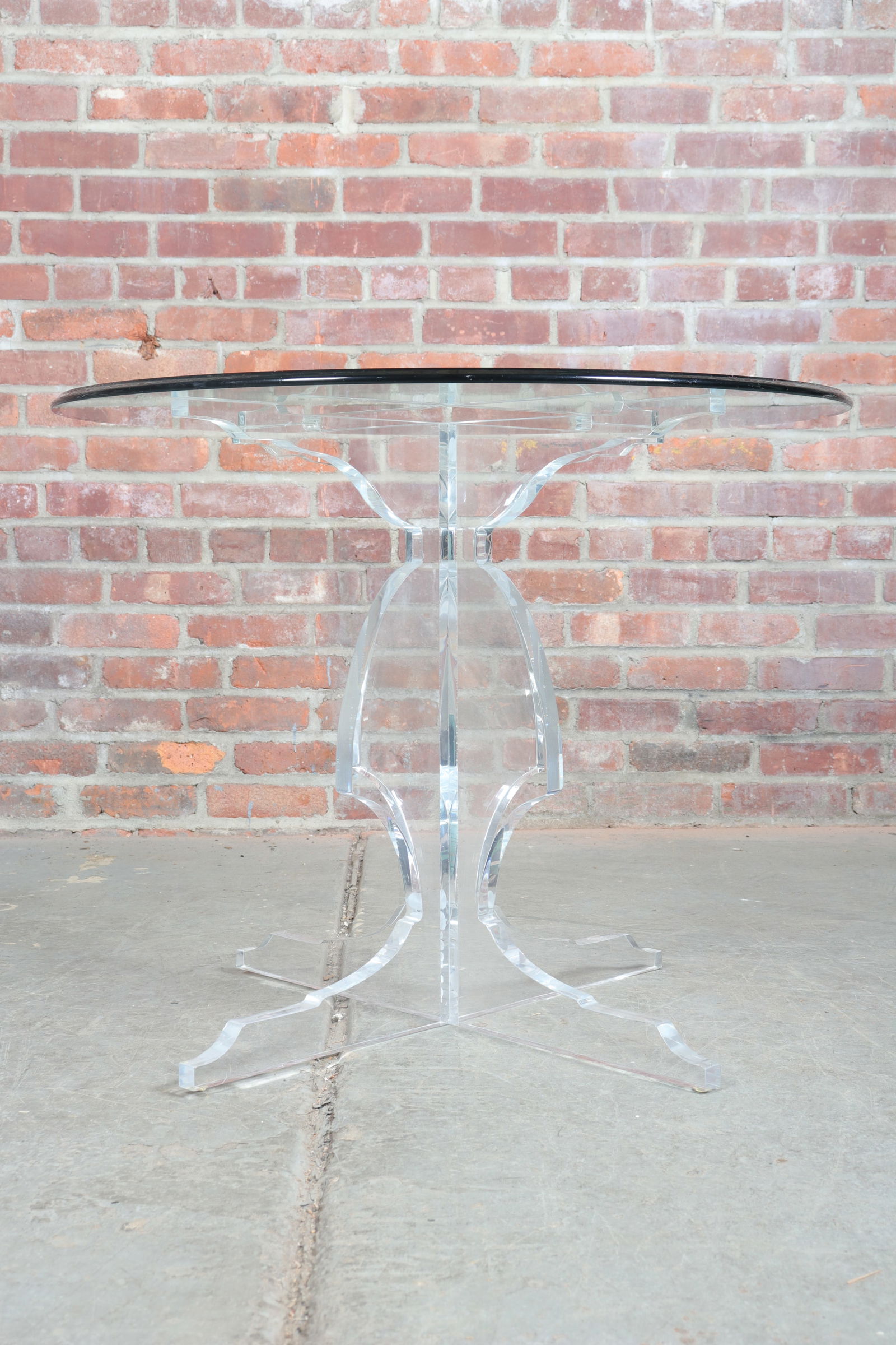 Lucite and Glass Topped Side Table (1 of 6)