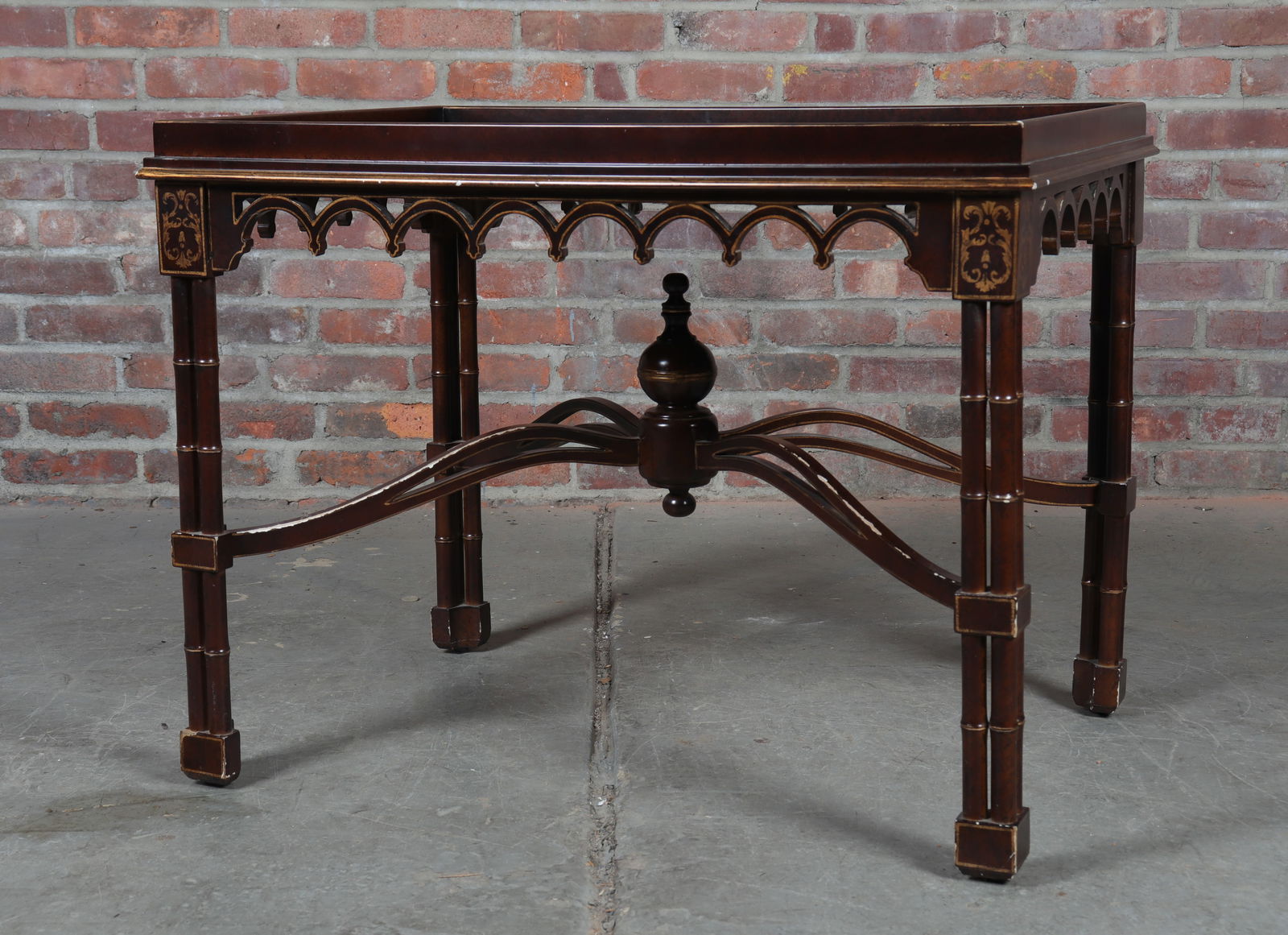 Faux Bamboo Chippendale Style Coffee Table (1 of 10)