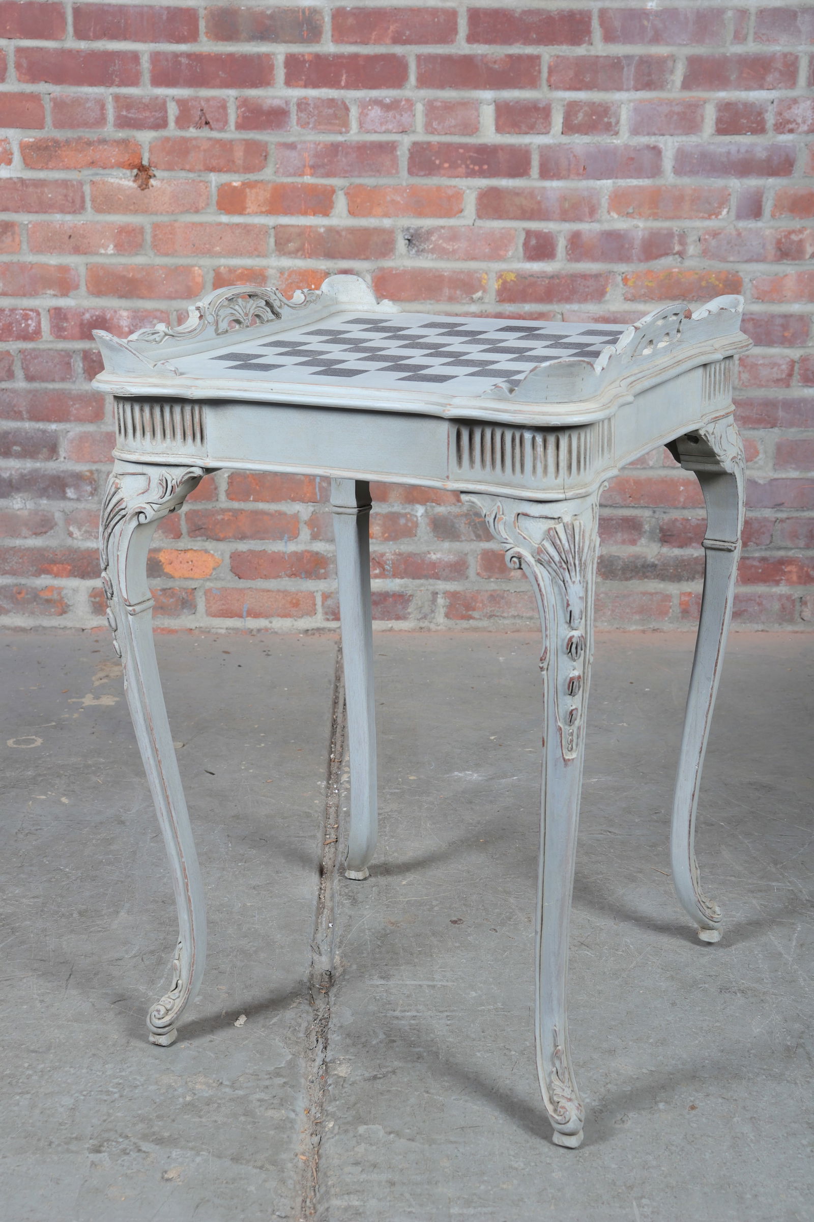 Petite Rococo Checkerboard Games Table (1 of 8)