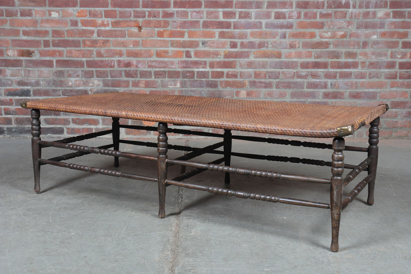 Antique Rattan Seat Bench (1 of 12)