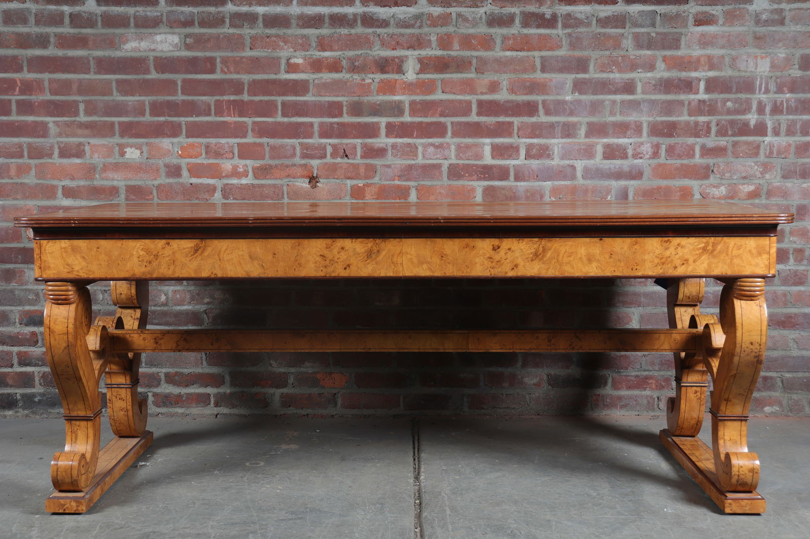Charles X Maple and Mahogany Burl Library Table (1 of 20)