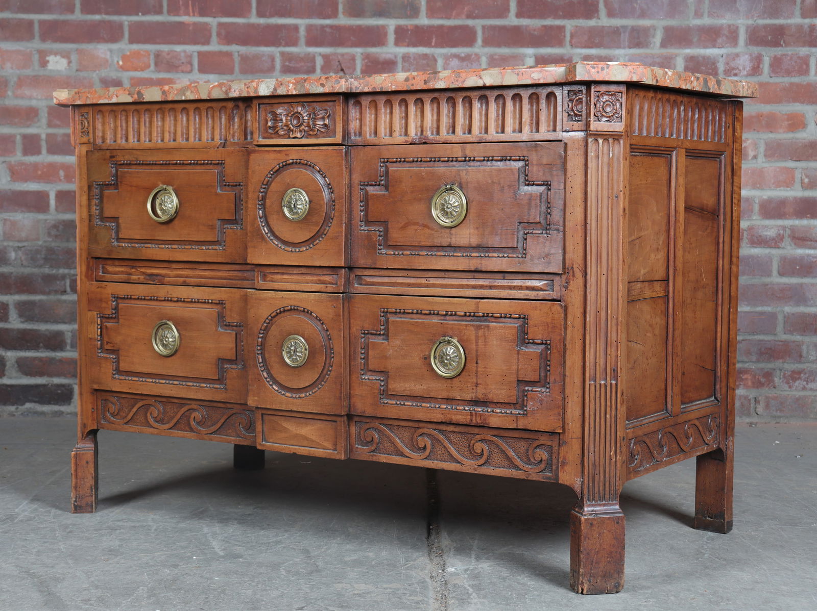19th Century Continental Neoclassical Marble Top Commode (1 of 18)