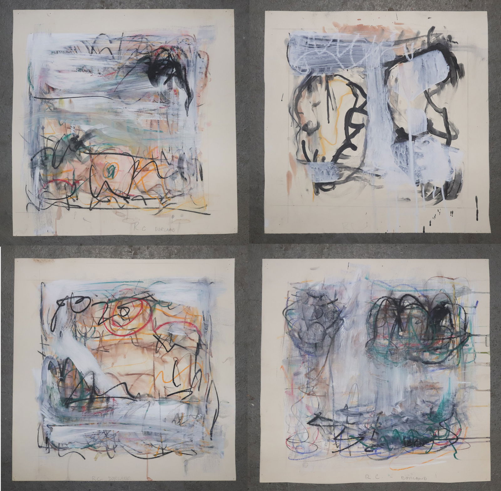 Russell Christofersen (American b. 1947), Suite of Four 20th Century Abstract Works (1 of 5)