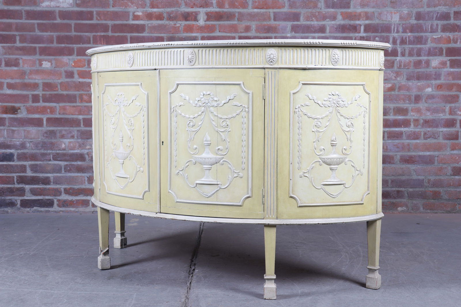 19th Century Neoclassical Demilune Cabinet (1 of 12)