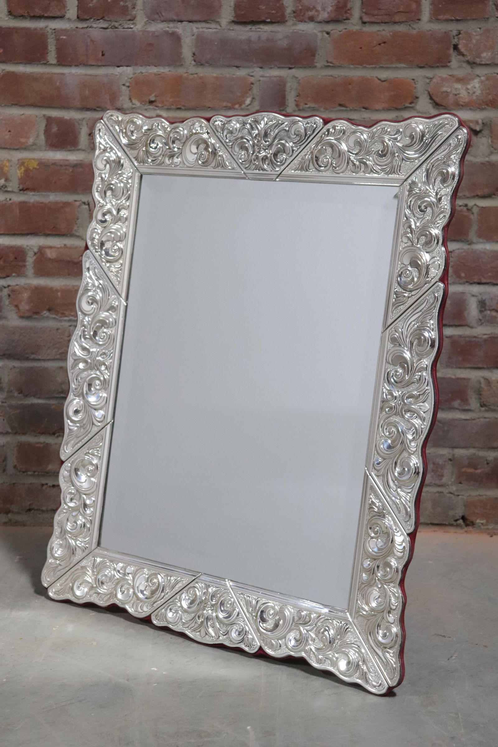 Large Sterling Silver Framed Mirror (1 of 5)