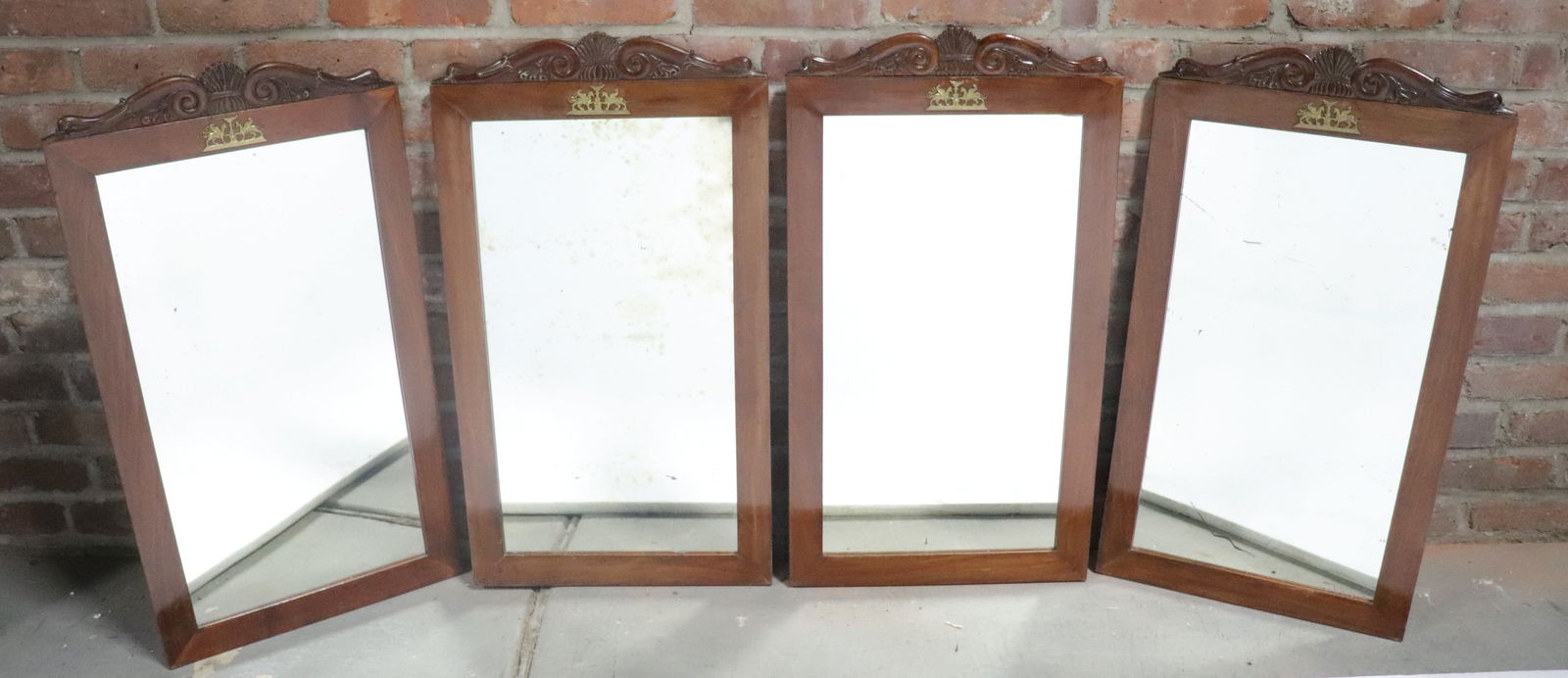 Set of Four Mahogany Neoclassical Mirrors (1 of 5)