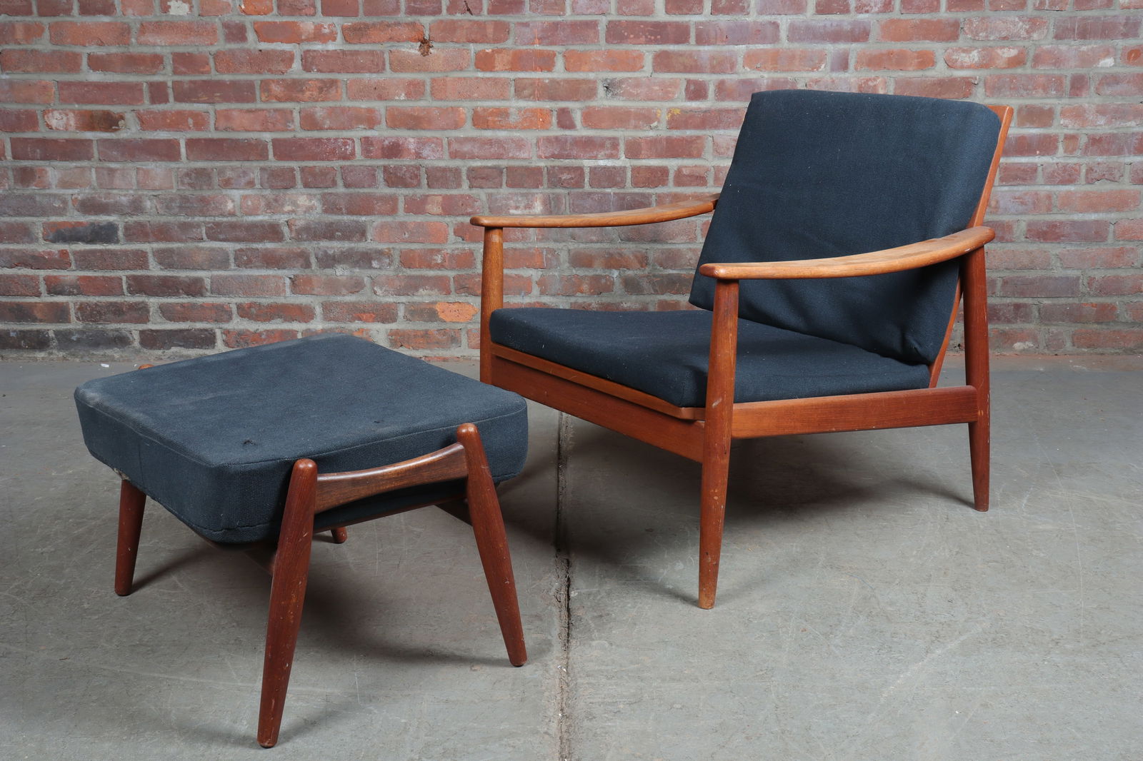 Danish Lounge Chair and Ottoman, Hans J. Wegner (1 of 9)