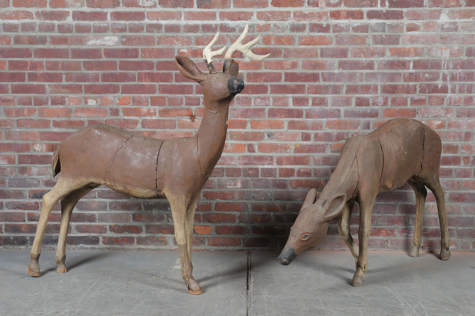 Pair of 19th Century Folk Art Deer (1 of 8)